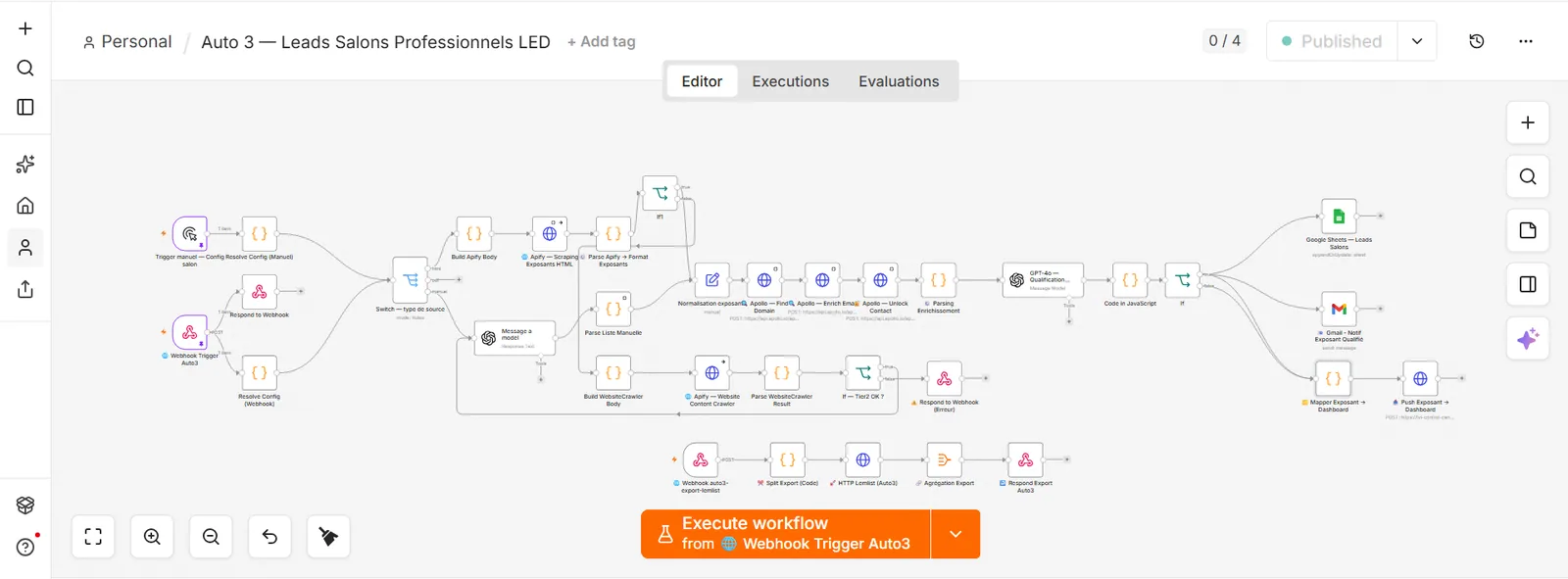n8n workflow for trade-show lead detection